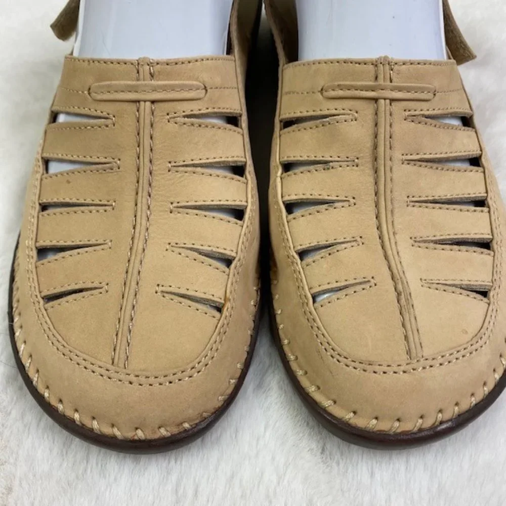 I Love Comfort Aylwin Leather‎ Slingback Hook and Loop Sandals, size 8.5